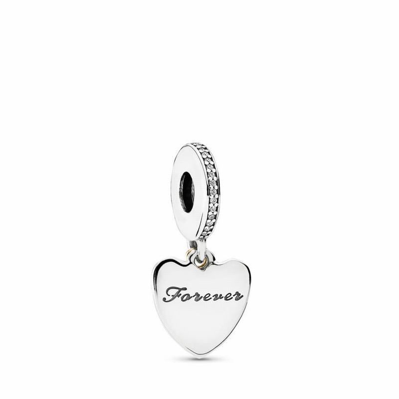 Pandora Love You Forever Dangle Charm - Two Tone/Cubic Zirconia - Canada | FH5148JN